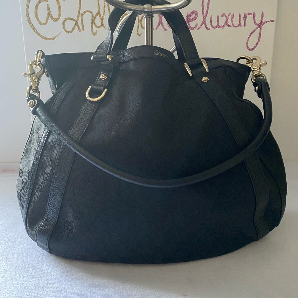 Gucci Black Shoulder Bag with Gold Hardware